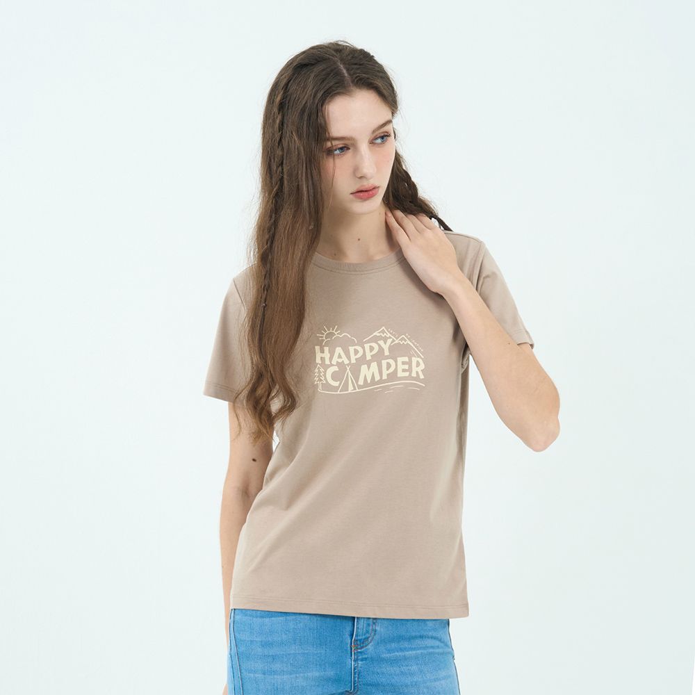 GIORDANO 佐丹奴 女裝 CAMPING 短袖印花上衣 (多色任選)