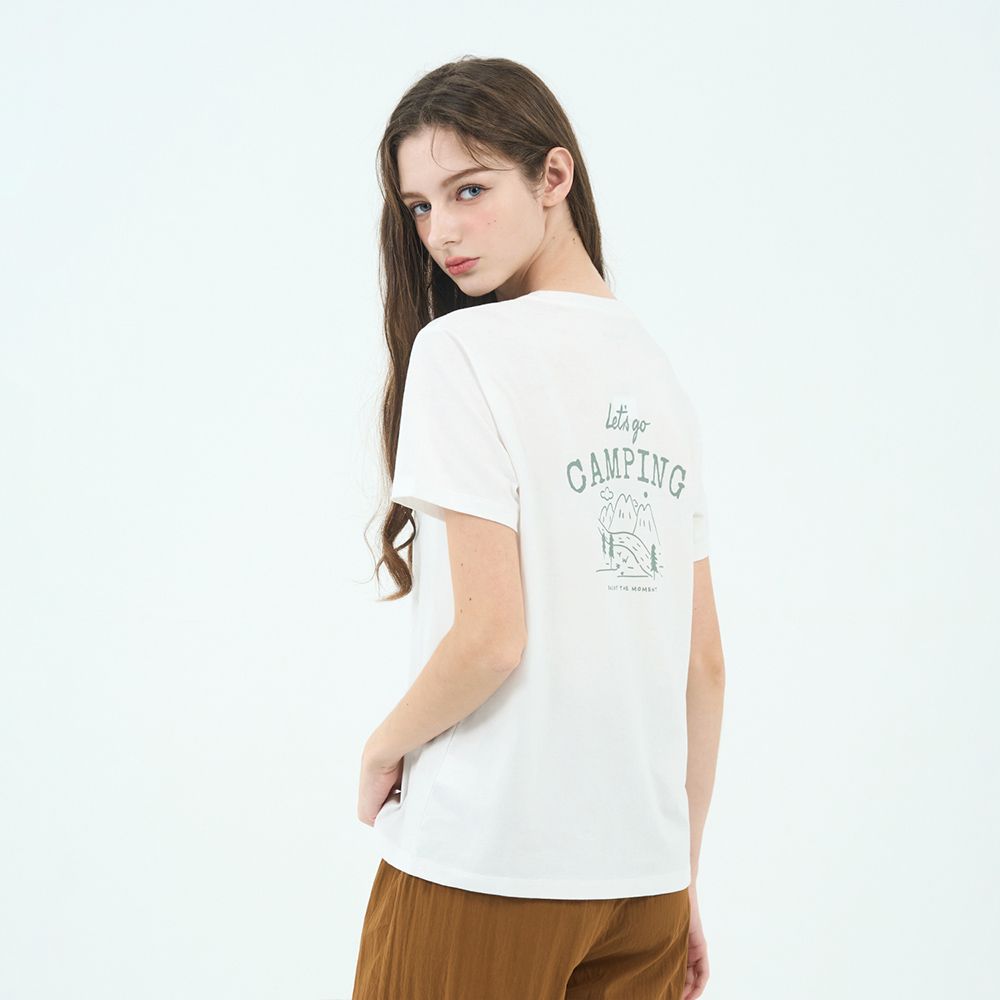GIORDANO 佐丹奴 女裝 CAMPING 短袖印花上衣 (多色任選)