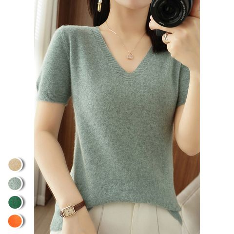 【韓國K.W.】KN3358韓國進口完美甜美針織純棉涼爽人氣造型韓國進口紗上衣(涼感/刺繡/小香風/中大尺碼)