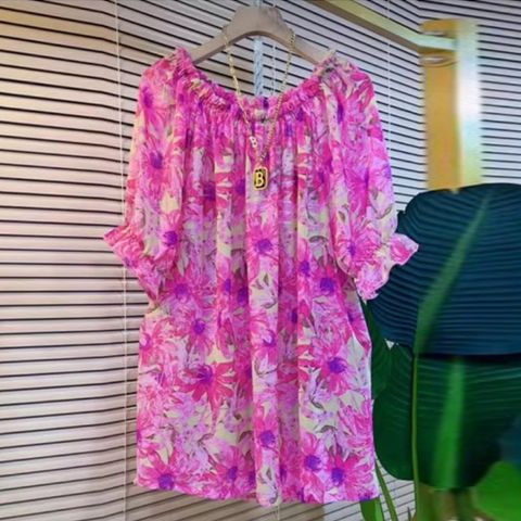 【韓國K.W.】KN3046現貨純情戀曲雪紡絲上衣(上衣/背心/亞麻/雪紡)