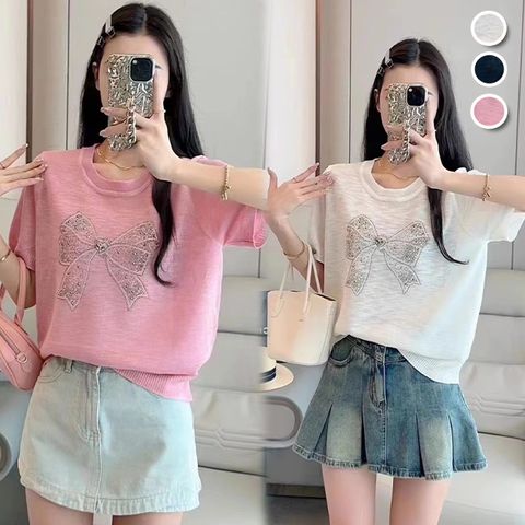 【韓國K.W.】KN3255現貨韓國美鑽摩登嚴選高工藝上衣(燙鑽/貼布/小香風)