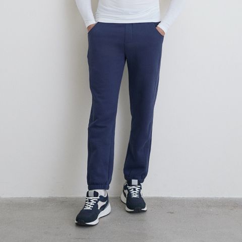 GIORDANO 男裝 簡約素色內刷毛束口褲 (多色任選)