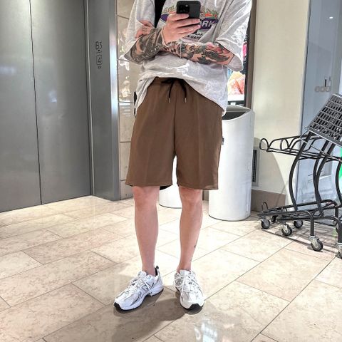【AMERO】男裝 西裝短褲 滑面 寬鬆