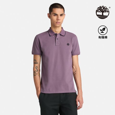 Timberland 男款紫色休閒短袖Polo衫｜A69XYENX