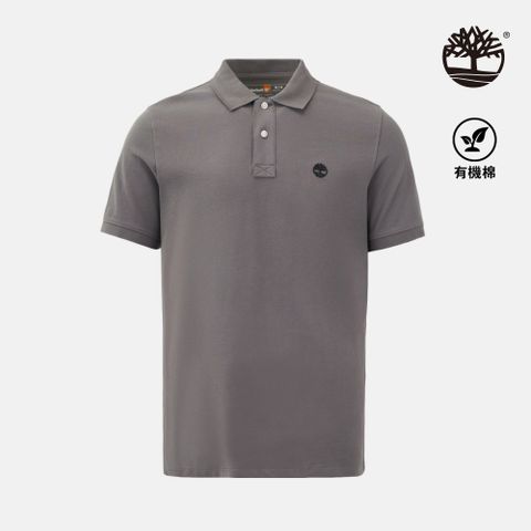 Timberland 男款灰色休閒短袖POLO衫|A6943033