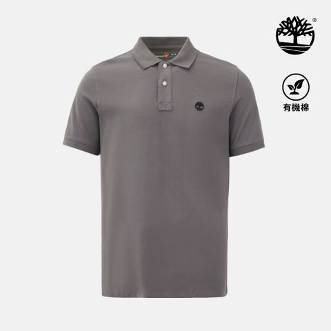 Timberland 男款灰色休閒短袖POLO衫|A6943033