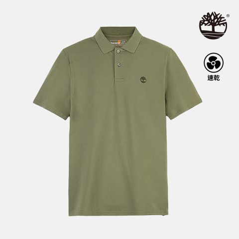 Timberland 中性卡其綠快乾短袖Polo衫|A66DU590