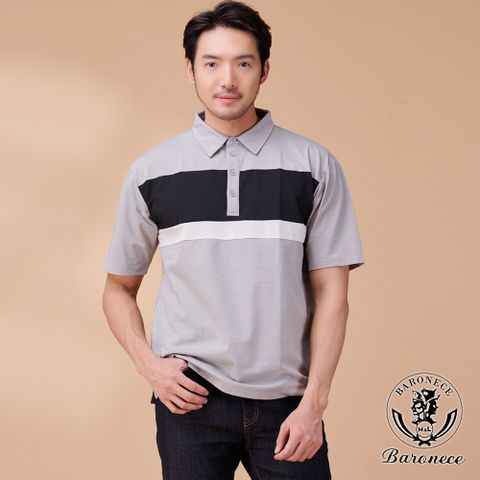 【BARONECE】紳士風格休閒POLO衫_灰(444020-04)