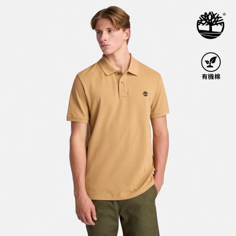 Timberland 男款淺小麥色休閒短袖Polo衫|A24H2EH3