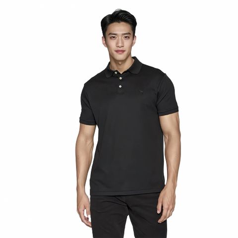 Abercrombie & Fitch AF 麋鹿 A&F 熱銷刺繡麋鹿短袖Polo衫-黑色