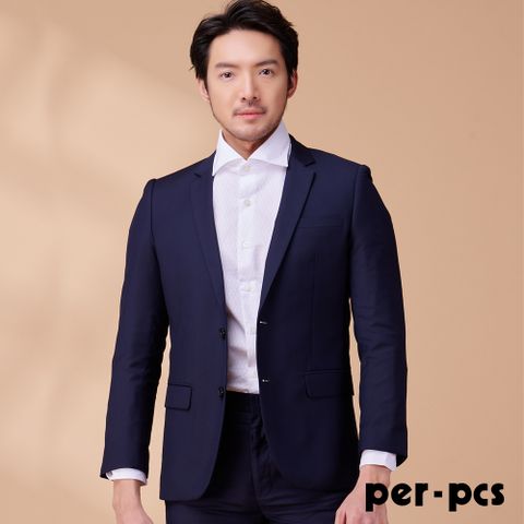 【per-pcs】紳士經典素面合身西裝_藍(824302)