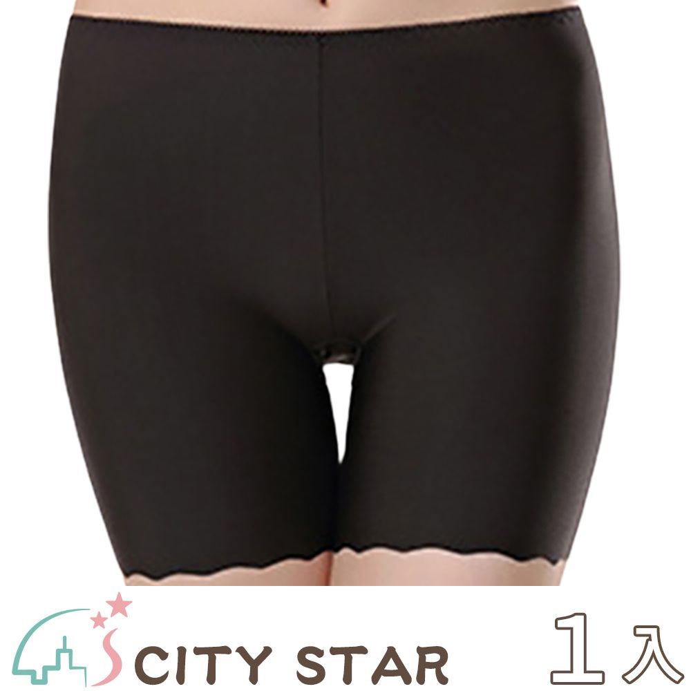 CITY STAR 冰絲波浪無痕安全褲L-XL(3件/入)