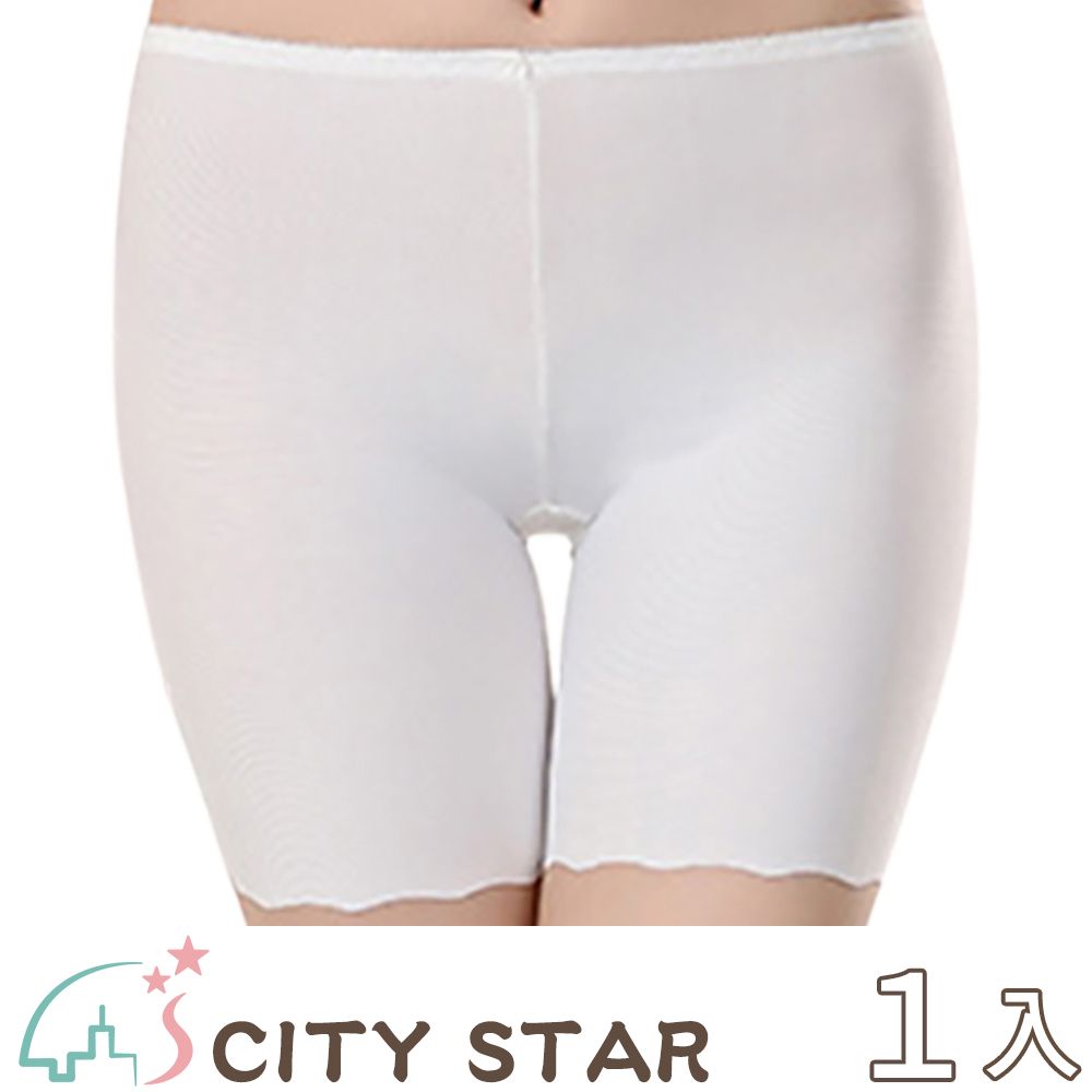 CITY STAR 冰絲波浪無痕安全褲L-XL(3件/入)