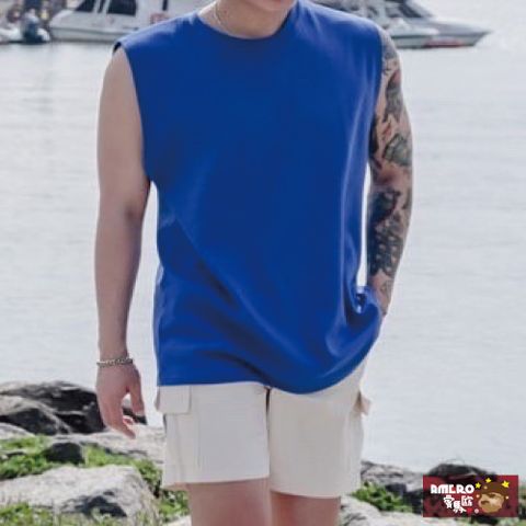 【AMERO】男裝 女裝 圓領 背心 寬肩 精梳棉 寬鬆 情侶裝
