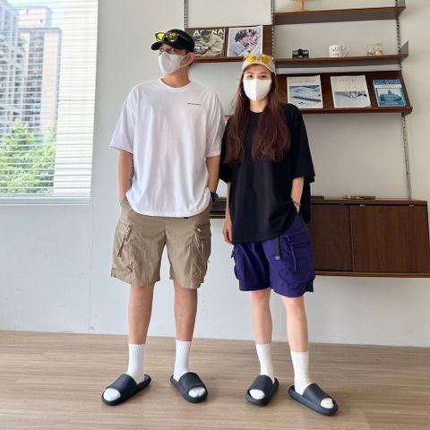 【AMERO】男裝 女裝 抗撕裂拉鍊短褲 情侶裝