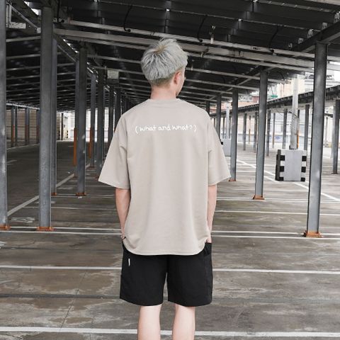 【AMERO】男裝 女裝 短袖圓領Ｔ恤 小方框 落肩 情侶裝