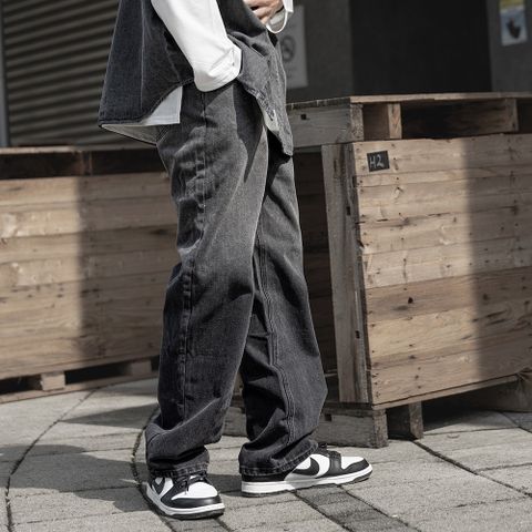 【AMERO】男裝 女裝 漸層刷色牛仔褲