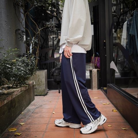 【AMERO】男裝 女裝 雙線基礎棉長褲 情侶裝