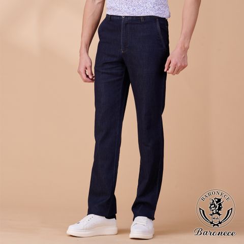 【BARONECE】個性展現休閒牛仔褲_藍(624173-09)