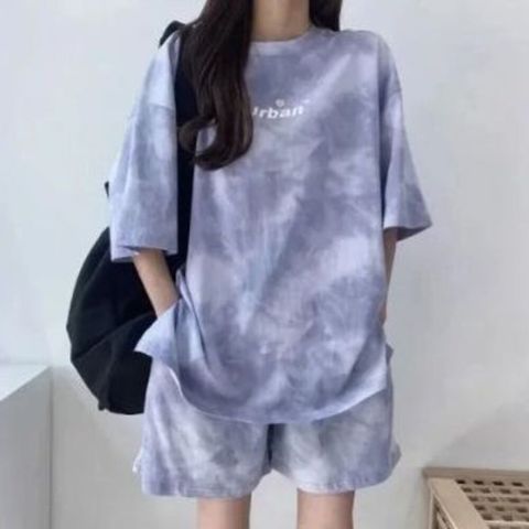  AKARA 新運動時尚雲朵款上衣短褲套裝(外出休閒/居家服睡衣/兩件套裝/中大尺碼)