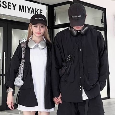 【AMERO】男裝 女裝 口袋機能襯衫 寬鬆 情侶裝