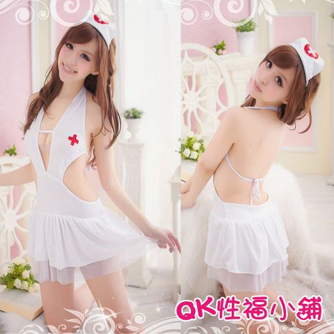 【QK性福小鋪】女護士服套裝角色扮演女式情趣內衣褲遊戲制服/性感護士裙+帽子(QK111)