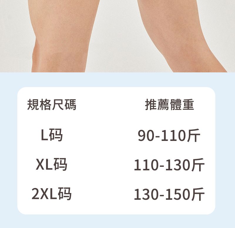 L码規格尺碼推薦體重90-110斤XL码110-130斤2XL码130-150斤