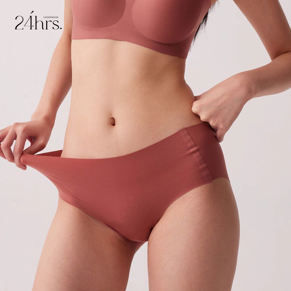 24HRS 無感失憶內衣 經典款 內褲 親膚無痕(無痕 女內褲 女內著)黑/白/藍/膚/磚紅/深咖/淺咖