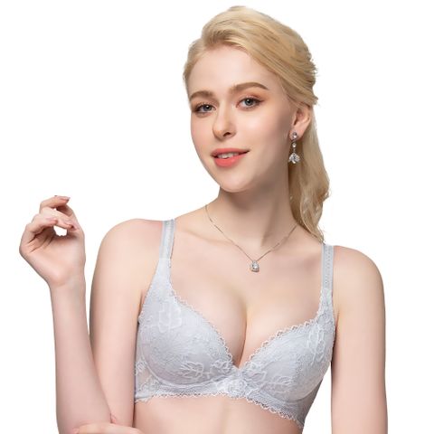 【思薇爾】撩波幻彩系列A-E罩蕾絲包覆內衣(極光灰)