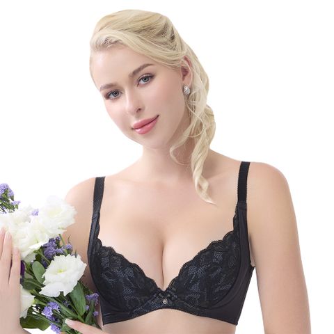 【思薇爾】挺玩美系列E-G罩調整型蕾絲集中包覆塑身女內衣(黑色)