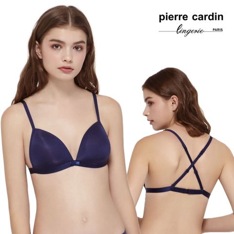 Pierre Cardin 皮爾卡登 性感比基尼美背無鋼圈內衣(單件-藍)