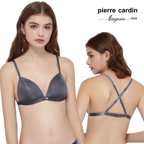 Pierre Cardin 皮爾卡登 性感比基尼美背無鋼圈內衣(單件-灰)