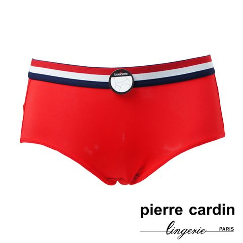 Pierre Cardin 皮爾卡登 三色織帶中腰包臀內褲 (單件-RED紅)