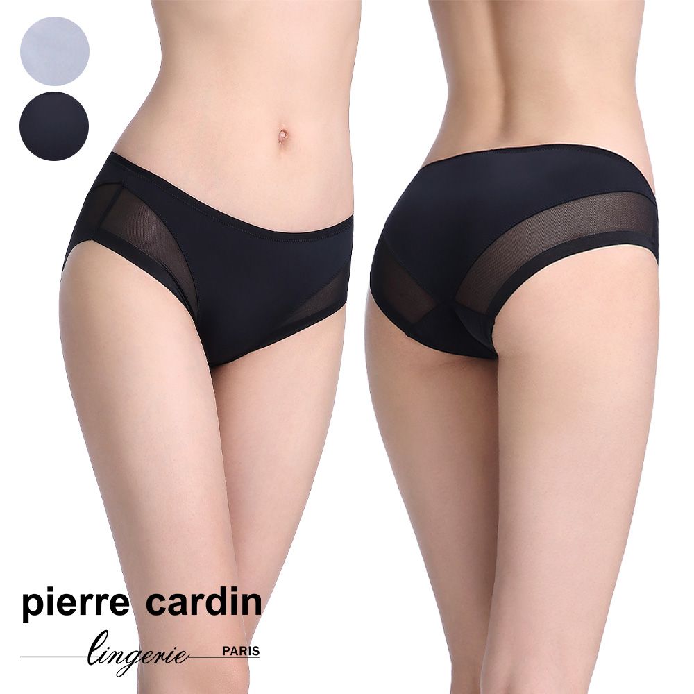 Pierre Cardin 皮爾卡登 【 女性內衣】絲滑透膚剪接平口褲