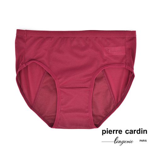 Pierre Cardin 皮爾卡登 【 女性內衣】素色網眼生理內褲-紫紅