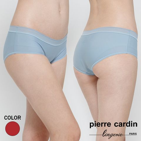 Pierre Cardin 皮爾卡登 【 女性內衣】素色平口內褲-紅