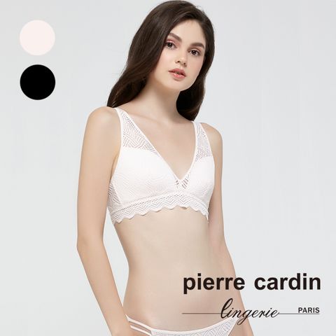 Pierre Cardin 皮爾卡登 【 女性內衣】無鋼圈深V水滴型內衣-米黃-B罩