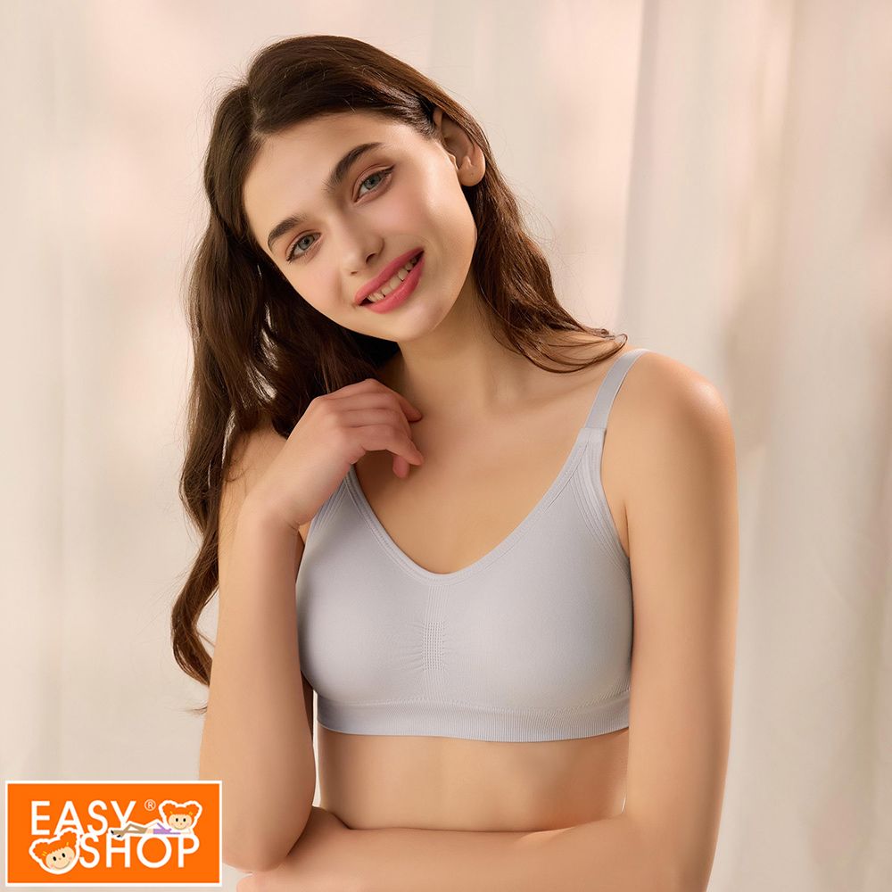 EASY SHOP 胸型管理者Miss Audrey-EASY BRA 3.0-鋅石墨烯無鋼圈後扣內衣-柔霧灰