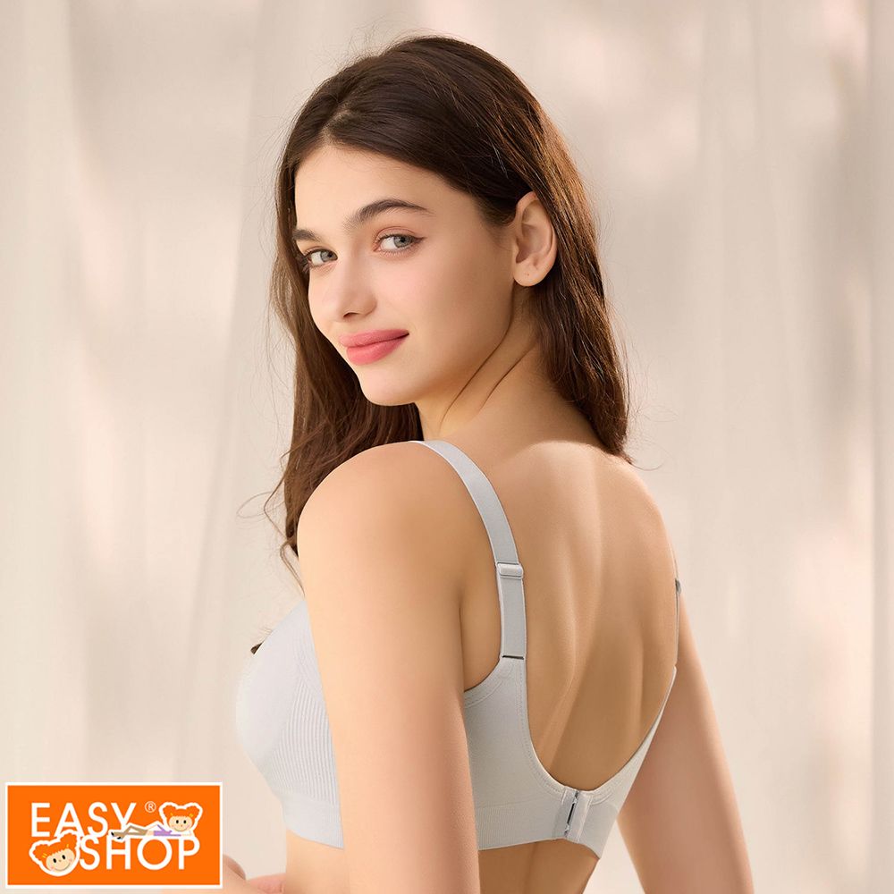 EASY SHOP 胸型管理者Miss Audrey-EASY BRA 3.0-鋅石墨烯無鋼圈後扣內衣-柔霧灰