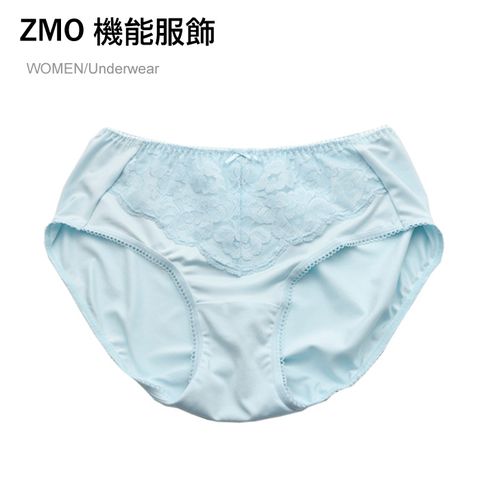 ZMO 女中腰蕾絲內褲US318-水藍