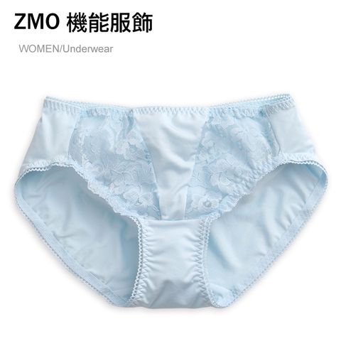 ZMO 女中腰蕾絲內褲US488-水藍