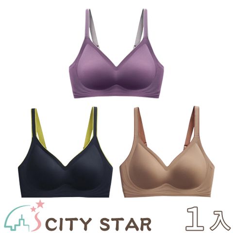 CITY STAR 新濠 果凍乳膠撞色無鋼圈內衣S-2XL(3件/入)