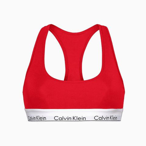 Calvin Klein Modern Cotton Unlined Bralette 寬鬆緊帶棉質運動內衣(紅色)