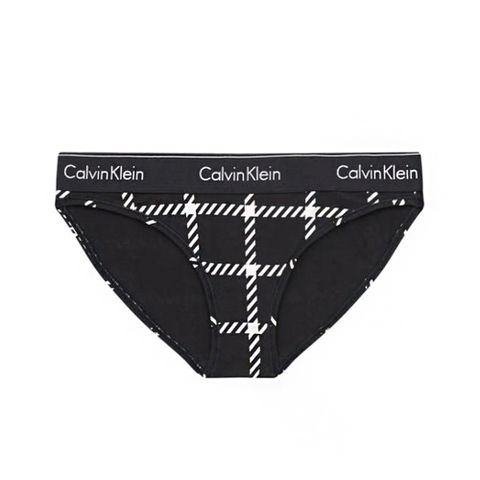 Calvin Klein Modern Cotton Bikini Window Pane Black