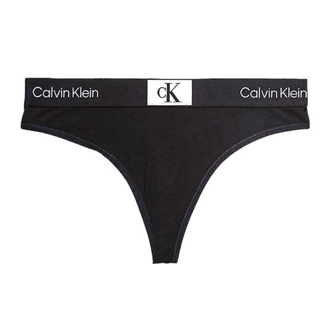 Calvin Klein Ck1996 Cotton Thong 棉質寬腰帶 女內褲 丁字褲/CK內褲-黑色