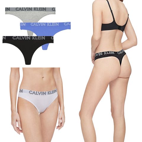 Calvin Klein Ultimate Thong 棉質寬腰帶 女內褲 丁字褲/CK內褲(多色任選)