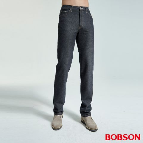 BOBSON 男款日本進口布中直筒褲(1630-53)