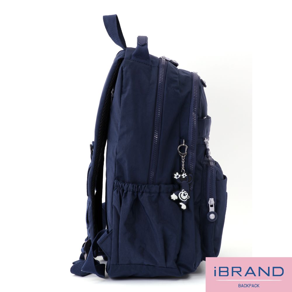iBrand 後背包 經典百搭輕盈多口袋後背包-深海藍