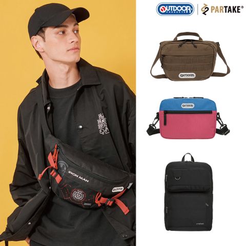 【OUTDOOR 官方旗艦館】人氣百搭聯名款-迪士尼/凱蒂貓/素色側背/手提/後背包 (多款任選)