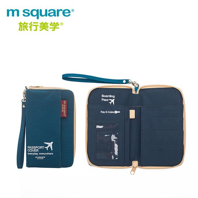 M Square  短版拉鍊護照夾